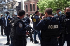 New York-   Filming the Television show" Law and Order- Organized Crime" in  the financial District of Manhattan