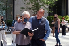 New York-   Filming the Television show" Law and Order- Organized Crime" in  the financial District of Manhattan