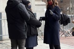 Right outside of One PP they were filming a segment of Law & Order Special Victims Unit. I got to photograph two of the cast members filming today. 

Law & Order: Special Victims Unit 

The detectives that are part of the NYPD's Special Victims Unit investigate crimes of sexual nature. While the focus of the other shows in the `Law & Order' franchise largely deal with murder cases, the SVU detectives frequently deal with crimes, such as rapes, in which the victim survives and assists authorities in the investigation. The series features a cast of veteran actors, including Mariska Hargitay, Richard Belzer, Dann Florek and, after the first season, rapper Ice-T. Occasional crossover episodes feature detectives from other series in the `Law & Order' franchise. 

Mariska Magdolna Hargitay is an American actress best known for her role as New York Police Department Captain Olivia Benson on the NBC drama series Law & Order: Special Victims Unit. Hargitay has starred in the show since its premiere in 1999 and is its longest-running cast member. 

Annabella Gloria Philomena Sciorra is an American actress. Her film roles include True Love, Cadillac Man, Jungle Fever, The Hand That Rocks the Cradle, The Addiction, Cop Land, and What Dreams May Come