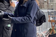 Right outside of One PP they were filming a segment of Law & Order Special Victims Unit. I got to photograph two of the cast members filming today. 

Law & Order: Special Victims Unit 

The detectives that are part of the NYPD's Special Victims Unit investigate crimes of sexual nature. While the focus of the other shows in the `Law & Order' franchise largely deal with murder cases, the SVU detectives frequently deal with crimes, such as rapes, in which the victim survives and assists authorities in the investigation. The series features a cast of veteran actors, including Mariska Hargitay, Richard Belzer, Dann Florek and, after the first season, rapper Ice-T. Occasional crossover episodes feature detectives from other series in the `Law & Order' franchise. 

Mariska Magdolna Hargitay is an American actress best known for her role as New York Police Department Captain Olivia Benson on the NBC drama series Law & Order: Special Victims Unit. Hargitay has starred in the show since its premiere in 1999 and is its longest-running cast member. 

Annabella Gloria Philomena Sciorra is an American actress. Her film roles include True Love, Cadillac Man, Jungle Fever, The Hand That Rocks the Cradle, The Addiction, Cop Land, and What Dreams May Come