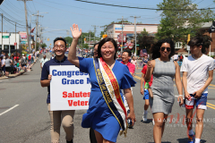 Grace Meng (United States Representative) marching in Little Neck Memorial Day Parade.