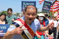John Liu (New York State Senator) marching in Little Neck Memorial Day Parade.