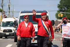 Curtis Sliwa, the founder of the Guardian Angels marching in Little Neck Memorial Day Parade.