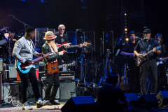 Robert Randolph, Billy F. Gibbons and Bernie Williams perform at the Fifth Annual Love Rocks NYC benefit concert for God's Love We Deliver at the Beacon Theatre on June 3, 2021 in New York City.