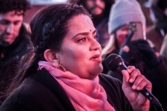 People came to the red steps of Times Square for a Vow Renewal Ceremony, put together by the The Times Square Alliance’s “ Love In Times Square” event on Valentine’s Day in NYC.Comedian Zarna Gargone one of the performers from the My Funny Valentine show at Carolines on Broadway; and a romantic performance of "All I Ask of You" by Julia Udine and Paul A. Schaefer from Broadway's Phantom of the Opera performed. ©Bianca Otero