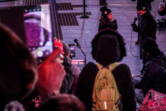 People came to the red steps of Times Square for a Vow Renewal Ceremony, put together by the The Times Square Alliance’s “ Love In Times Square” event on Valentine’s Day in NYC.Comedian Zarna Gargone one of the performers from the My Funny Valentine show at Carolines on Broadway; and a romantic performance of "All I Ask of You" by Julia Udine and Paul A. Schaefer from Broadway's Phantom of the Opera performed. ©Bianca Otero