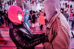 People came to the red steps of Times Square for a Vow Renewal Ceremony, put together by the The Times Square Alliance’s “ Love In Times Square” event on Valentine’s Day in NYC.Comedian Zarna Gargone one of the performers from the My Funny Valentine show at Carolines on Broadway; and a romantic performance of "All I Ask of You" by Julia Udine and Paul A. Schaefer from Broadway's Phantom of the Opera performed. ©Bianca Otero
