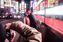 People came to the red steps of Times Square for a Vow Renewal Ceremony, put together by the The Times Square Alliance’s “ Love In Times Square” event on Valentine’s Day in NYC.Comedian Zarna Gargone one of the performers from the My Funny Valentine show at Carolines on Broadway; and a romantic performance of "All I Ask of You" by Julia Udine and Paul A. Schaefer from Broadway's Phantom of the Opera performed. ©Bianca Otero