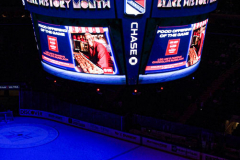 Governor Lieutenant Benjamin commemorates Black History Month by dropping the hockey puck at a New York Rangers game at Madison Square Garden. The Rangers played the Florida Panthers and won 5-2. February 1, 2022.Manhattan, NYC. (C) Bianca Otero