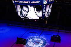 Governor Lieutenant Benjamin commemorates Black History Month by dropping the hockey puck at a New York Rangers game at Madison Square Garden. The Rangers played the Florida Panthers and won 5-2. February 1, 2022.Manhattan, NYC. (C) Bianca Otero