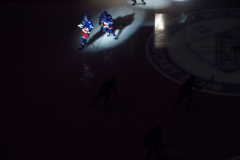 Governor Lieutenant Benjamin commemorates Black History Month by dropping the hockey puck at a New York Rangers game at Madison Square Garden. The Rangers played the Florida Panthers and won 5-2. February 1, 2022.Manhattan, NYC. (C) Bianca Otero