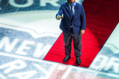 Governor Lieutenant Benjamin commemorates Black History Month by dropping the hockey puck at a New York Rangers game at Madison Square Garden. The Rangers played the Florida Panthers and won 5-2. February 1, 2022.Manhattan, NYC. (C) Bianca Otero
