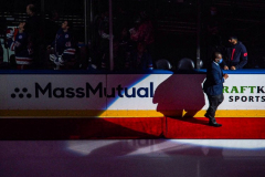 Governor Lieutenant Benjamin commemorates Black History Month by dropping the hockey puck at a New York Rangers game at Madison Square Garden. The Rangers played the Florida Panthers and won 5-2. February 1, 2022.Manhattan, NYC. (C) Bianca Otero