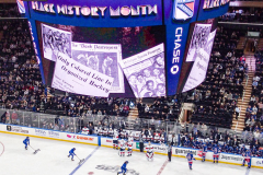 Governor Lieutenant Benjamin commemorates Black History Month by dropping the hockey puck at a New York Rangers game at Madison Square Garden. The Rangers played the Florida Panthers and won 5-2. February 1, 2022.Manhattan, NYC. (C) Bianca Otero