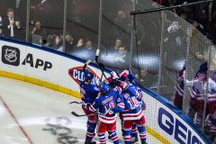 Governor Lieutenant Benjamin commemorates Black History Month by dropping the hockey puck at a New York Rangers game at Madison Square Garden. The Rangers played the Florida Panthers and won 5-2. February 1, 2022.Manhattan, NYC. (C) Bianca Otero