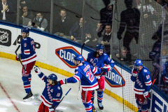 Governor Lieutenant Benjamin commemorates Black History Month by dropping the hockey puck at a New York Rangers game at Madison Square Garden. The Rangers played the Florida Panthers and won 5-2. February 1, 2022.Manhattan, NYC. (C) Bianca Otero