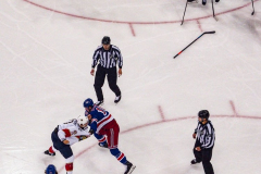 Governor Lieutenant Benjamin commemorates Black History Month by dropping the hockey puck at a New York Rangers game at Madison Square Garden. The Rangers played the Florida Panthers and won 5-2. February 1, 2022.Manhattan, NYC. (C) Bianca Otero