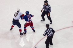 Governor Lieutenant Benjamin commemorates Black History Month by dropping the hockey puck at a New York Rangers game at Madison Square Garden. The Rangers played the Florida Panthers and won 5-2. February 1, 2022.Manhattan, NYC. (C) Bianca Otero