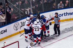 Governor Lieutenant Benjamin commemorates Black History Month by dropping the hockey puck at a New York Rangers game at Madison Square Garden. The Rangers played the Florida Panthers and won 5-2. February 1, 2022.Manhattan, NYC. (C) Bianca Otero