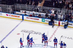 Governor Lieutenant Benjamin commemorates Black History Month by dropping the hockey puck at a New York Rangers game at Madison Square Garden. The Rangers played the Florida Panthers and won 5-2. February 1, 2022.Manhattan, NYC. (C) Bianca Otero
