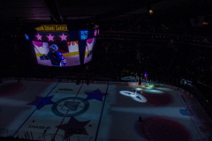 Governor Lieutenant Benjamin commemorates Black History Month by dropping the hockey puck at a New York Rangers game at Madison Square Garden. The Rangers played the Florida Panthers and won 5-2. February 1, 2022.Manhattan, NYC. (C) Bianca Otero