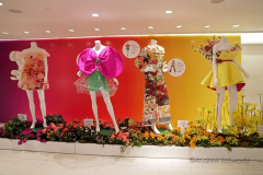 Floral inspired fashion on display inside the Macy's Department Store during the annual Macy's Flower Show on 34th Street and Broadway in New York City on March 27, 2022. (Photo by Andrew Schwartz)