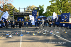 Police Commissioner Dermot Shea and various dignitaries attend NYC Marathon blue line painting ceremony at the finish line in Central Park 11/3/21