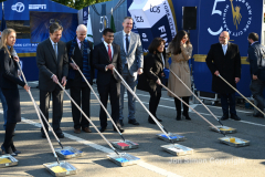 Police Commissioner Dermot Shea and various dignitaries attend NYC Marathon blue line painting ceremony at the finish line in Central Park 11/3/21
