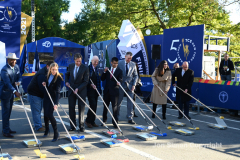 Police Commissioner Dermot Shea and various dignitaries attend NYC Marathon blue line painting ceremony at the finish line in Central Park 11/3/21
