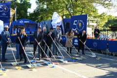 Police Commissioner Dermot Shea and various dignitaries attend NYC Marathon blue line painting ceremony at the finish line in Central Park 11/3/21