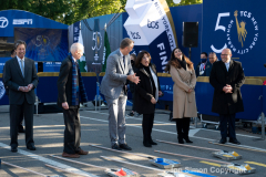 Police Commissioner Dermot Shea and various dignitaries attend NYC Marathon blue line painting ceremony at the finish line in Central Park 11/3/21