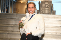NYC 50th Anniversary Marathon Winners get a private tour of the Empire State Building observation deck 11/8/21.