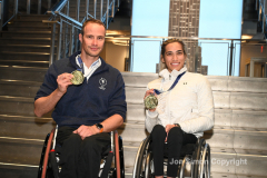 NYC 50th Anniversary Marathon Winners get a private tour of the Empire State Building observation deck 11/8/21.
