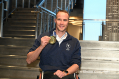 NYC 50th Anniversary Marathon Winners get a private tour of the Empire State Building observation deck 11/8/21.