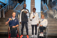NYC 50th Anniversary Marathon Winners get a private tour of the Empire State Building observation deck 11/8/21.