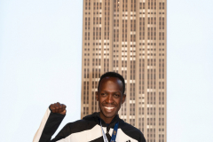 NYC 50th Anniversary Marathon Winners get a private tour of the Empire State Building observation deck 11/8/21.