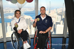NYC 50th Anniversary Marathon Winners get a private tour of the Empire State Building observation deck 11/8/21.