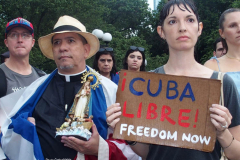 Anti- Cuba March and Rally in New York City.
Cuban Americans march and held a rally in the rain to protest the conditions in Cuba