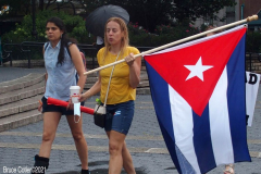 Anti- Cuba March and Rally in New York City.
Cuban Americans march and held a rally in the rain to protest the conditions in Cuba