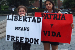 Anti- Cuba March and Rally in New York City.
Cuban Americans march and held a rally in the rain to protest the conditions in Cuba