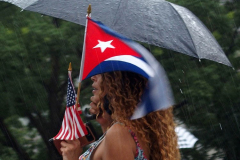 Anti- Cuba March and Rally in New York City.
Cuban Americans march and held a rally in the rain to protest the conditions in Cuba