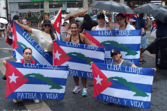 Anti- Cuba March and Rally in New York City.
Cuban Americans march and held a rally in the rain to protest the conditions in Cuba