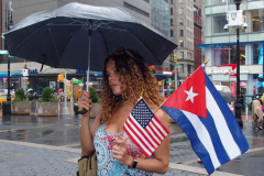 Anti- Cuba March and Rally in New York City.
Cuban Americans march and held a rally in the rain to protest the conditions in Cuba