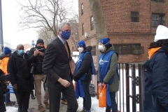 NEW YORK—? Mayor de Blasio today announced a three-pronged plan to vaccinate homebound seniors and the essential frontline home care workers who care for them. Beginning next week, the City will launch on-site senior vaccination clinics and, with the arrival of the Johnson & Johnson vaccine in March, stand up a vaccination drive for homebound seniors. To minimize risk for homebound seniors throughout the month of February, the City will aim to vaccinate 25,000 home health aides over the next month, offering dedicated appointments in the areas where they live and work.