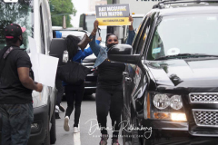 Ray McGuire supporters at a New York City Democratic Mayoral Candidates at a Pre Debate Rally before their first debate on ABC TV on 02 June 2021