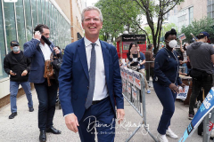 Shaun Donovan at a New York City Democratic Mayoral Candidate Pre Debate Rally along Columbus Avenue before his first debate on ABC TV