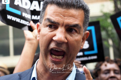 Ydanis Rodriguez City Council Member from the 10th District, at a New York City Democratic Mayoral Candidate Pre Debate Rally along Columbus Avenue before his first debate on ABC TV