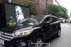 Eric Adams supporters at a New York City Democratic Mayoral Candidate Pre Debate Rally along Columbus Avenue before his first debate on ABC TV