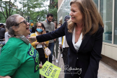 Kathryn Garcia at a New York City Democratic Mayoral Candidate Pre Debate Rally along Columbus Avenue before his first debate on ABC TV