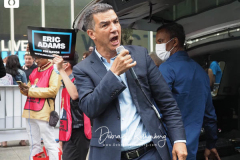 Ydanis Rodriguez City Council Member from the 10th District, at a New York City Democratic Mayoral Candidate Pre Debate Rally along Columbus Avenue before his first debate on ABC TV